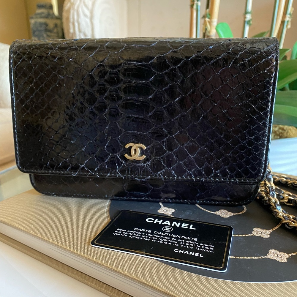 ✨ RARE Chanel WOC Black Python ⭐️ NWT